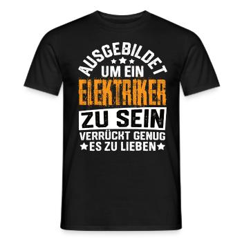 Électricien Electricité Electricité Maître électricien - T-shirt homme - noir - Devant - AI Model Male 178 light (178cm)