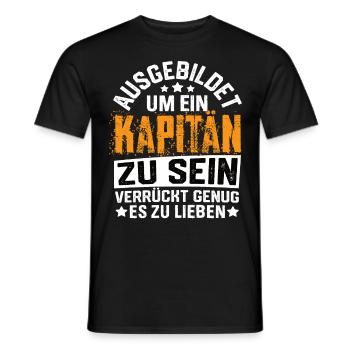 Capitaine Voiliers Bateau Skipper Disant - T-shirt homme - noir - Devant - AI Model Male 178 light (178cm)