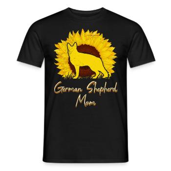 German Shepherd MOM Deutscher Schäferhund - Männer T-Shirt - Schwarz - Vorne - AI Model Male 178 light (178cm)
