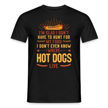 Hot Dog Adult I'm Glad I Don't - Men's T-Shirt - black - Front - AI Model Male 178 light (178cm)