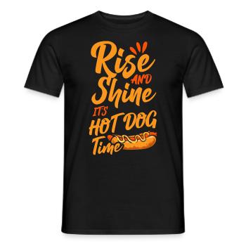 Hot Dog Adult Rise And Shine It's - Männer T-Shirt - Schwarz - Vorne - AI Model Male 178 light (178cm)