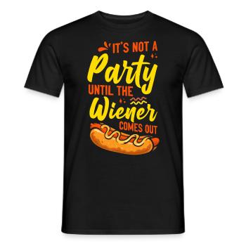 Hot Dog Adult Humor Pun Naughty - Men's T-Shirt - black - Front - AI Model Male 178 light (178cm)
