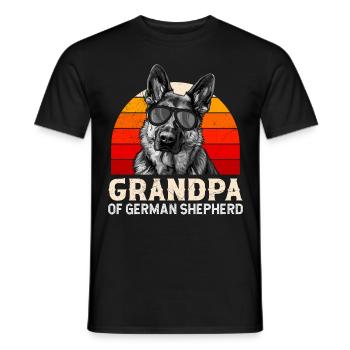 Berger Allemand Fan Marchandise Grand-père de Berger Allemand - T-shirt homme - noir - Devant - AI Model Male 178 light (178cm)