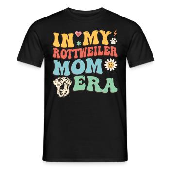 Rottweiler IN MY ROTTWEILER MOM ERA Hundebesitzer - Männer T-Shirt - Schwarz - Vorne - AI Model Male 178 light (178cm)
