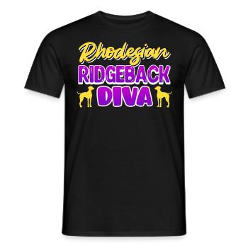 RHODESIAN RIDGEBACK DIVA Ridgeback Women - Men's T-Shirt - black - Front - AI Model Male 178 light (178cm)