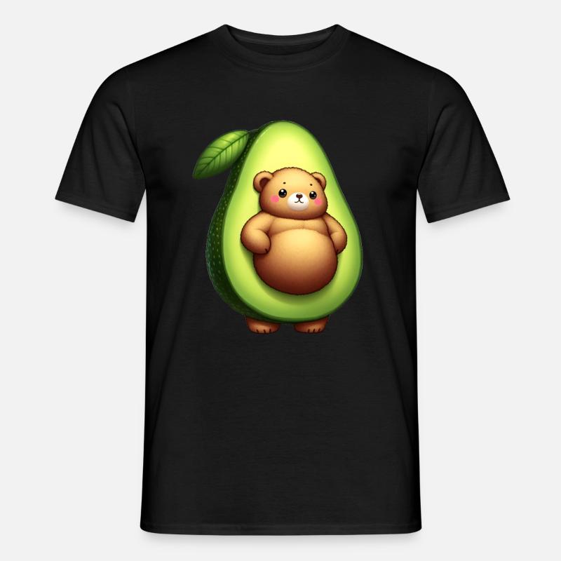 Bär im Avocado-Kostüm - Männer T-Shirt - Schwarz