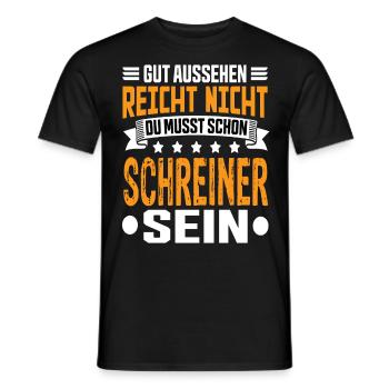 Maître charpentier Charpentier Menuiserie Menuiserie - T-shirt homme - noir - Devant - AI Model Male 178 light (178cm)