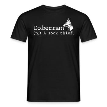 Doberman Dogs Owners Dobermans Funny - Men's T-Shirt - black - Front - AI Model Male 178 light (178cm)