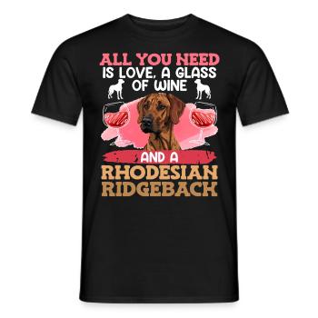 Ridgeback Women ALL YOU NEED IS WINE - Men's T-Shirt - black - Front - AI Model Male 178 light (178cm)