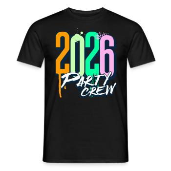 Équipe de fête 2026 - T-shirt homme - noir - Devant - AI Model Male 178 light (178cm)