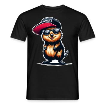 Quokka - Männer T-Shirt - Schwarz - Vorne - AI Model Male 178 light (178cm)