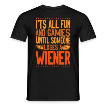 Hot Dog Adult Humor Pun Naughty - Männer T-Shirt - Schwarz - Vorne - AI Model Male 178 light (178cm)