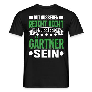 Gardener Garden Horticulture Landscape Gardener Saying - Men's T-Shirt - black - Front - AI Model Male 178 light (178cm)