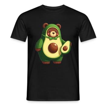 Avocado Bear - Fruity Animal Costumes - Men's T-Shirt - black - Front - AI Model Male 178 light (178cm)