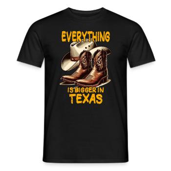 Grandes chaussures de cow-boy et chapeau - T-shirt homme - noir - Devant - AI Model Male 178 light (178cm)