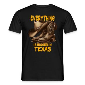 Grandes chaussures de cow-boy et chapeau - T-shirt homme - noir - Devant - AI Model Male 178 light (178cm)