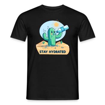 Cactus dans le désert - T-shirt homme - noir - Devant - AI Model Male 178 light (178cm)
