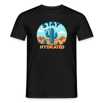Cactus dans le désert - T-shirt homme - noir - Devant - AI Model Male 178 light (178cm)