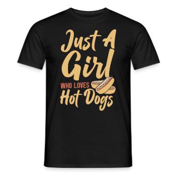 Hot Dog Adult Girl Juste une fille qui - T-shirt homme - noir - Devant - AI Model Male 178 light (178cm)