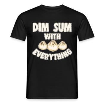 Delicious Asian Food Bao Bun Funny Dim Sum - Men's T-Shirt - black - Front - AI Model Male 178 light (178cm)
