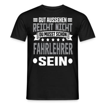 Fahrlehrer - Männer T-Shirt - Schwarz - Vorne - AI Model Male 178 light (178cm)