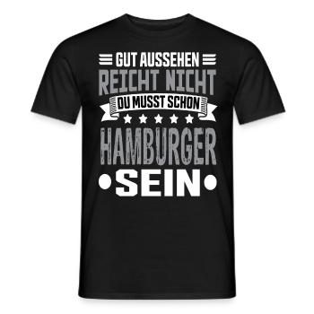 Hamburg - Men's T-Shirt - black - Front - AI Model Male 178 light (178cm)