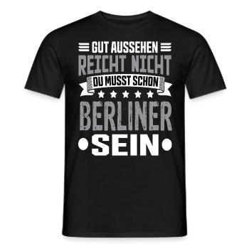 Berlin Berlin Capital Hemiat Berlin Sayings - Men's T-Shirt - black - Front - AI Model Male 178 light (178cm)