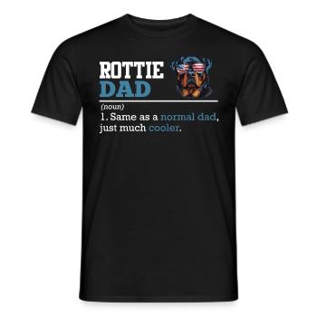 ROTTIE DAD Rottweiler Owner Rottweiler Friend - Men's T-Shirt - black - Front - AI Model Male 178 light (178cm)