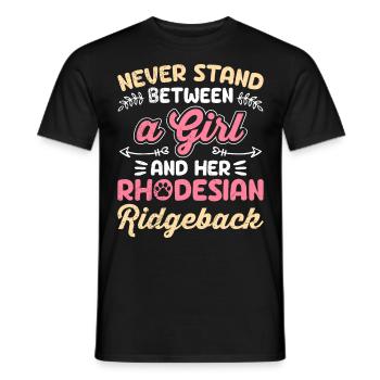 Ridgeback NE VOUS TENEZ JAMAIS ENTRE UNE FILLE ET ELLE - T-shirt homme - noir - Devant - AI Model Male 178 light (178cm)