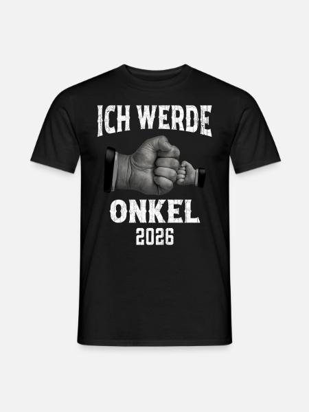 Ich werde Onkel 2026 - Männer T-Shirt - Schwarz