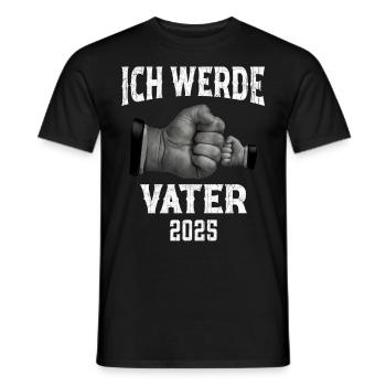 Ich werde Vater 2025 - Männer T-Shirt - Schwarz - Vorne - AI Model Male 178 light (178cm)