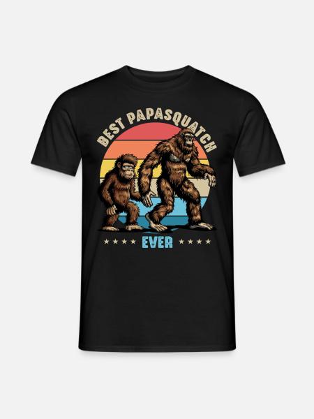 Best Papasquatch Ever - Men's T-Shirt - black
