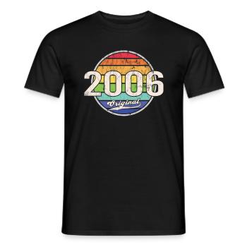 2006 Geburtstag Year Original - Männer T-Shirt - Schwarz - Vorne - AI Model Male 178 light (178cm)