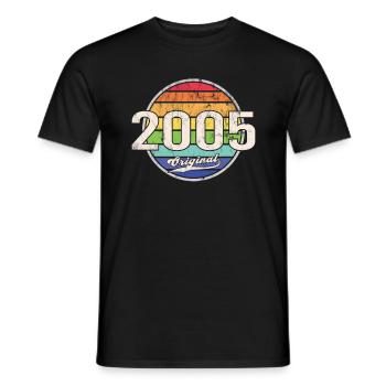 2005 Geburtstag Year Original - Männer T-Shirt - Schwarz - Vorne - AI Model Male 178 light (178cm)