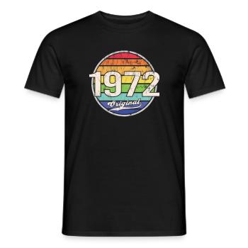 1972 Geburtstag Year Original - Männer T-Shirt - Schwarz - Vorne - AI Model Male 178 light (178cm)