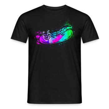 Hot-dog Adulte Aquarelle - T-shirt homme - noir - Devant - AI Model Male 178 light (178cm)