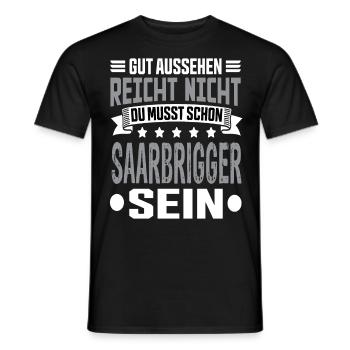 Sarre Saarländer Saar Saarbrigger Saarbrücken - T-shirt homme - noir - Devant - AI Model Male 178 light (178cm)