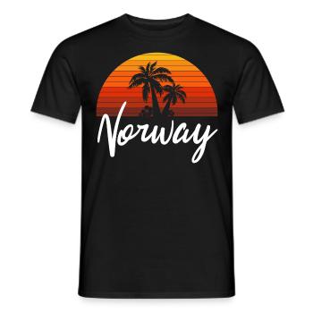norway - Männer T-Shirt - Schwarz - Vorne - AI Model Male 178 light (178cm)