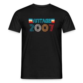 2007 Geburtstag Vintage - Männer T-Shirt - Schwarz - Vorne - AI Model Male 178 light (178cm)