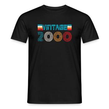 2000 Anniversaire Vintage - T-shirt homme - noir - Devant - AI Model Male 178 light (178cm)