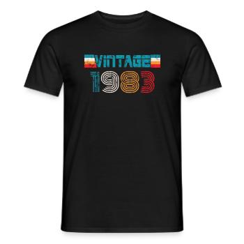 Millésime anniversaire 1983 - T-shirt homme - noir - Devant - AI Model Male 178 light (178cm)