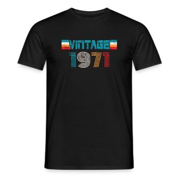 Millésime anniversaire 1971 - T-shirt homme - noir - Devant - AI Model Male 178 light (178cm)