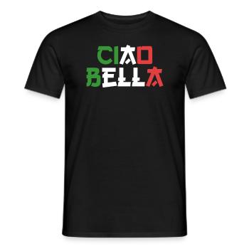 Ciao Bella - Men's T-Shirt - black - Front - AI Model Male 178 light (178cm)
