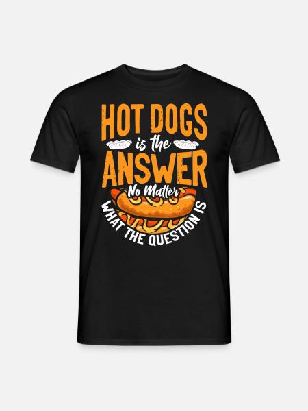 Hotdog voksen hotdog er - Mænd T-shirt - sort