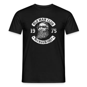 1975 Birthday Old Man Club since - Men's T-Shirt - black - Front - AI Model Male 178 light (178cm)