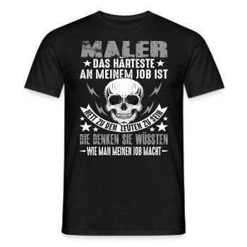 Painter Master Painter Varnisher Saying - Men's T-Shirt - black - Front - AI Model Male 178 light (178cm)