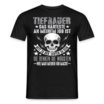 Génie civil Génie civil Ingénieur civil Drôle de dicton - T-shirt homme - noir - Devant - AI Model Male 178 light (178cm)