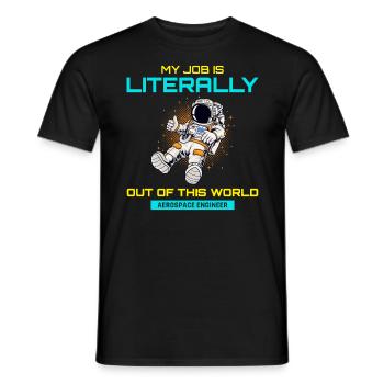 Luft- und Raumfahrtingenieur Astronaut Raketenwissenschaftler - Männer T-Shirt - Schwarz - Vorne - AI Model Male 178 light (178cm)
