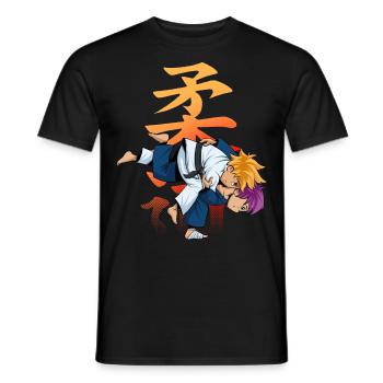Judo children - Men's T-Shirt - black - Front - AI Model Male 178 light (178cm)