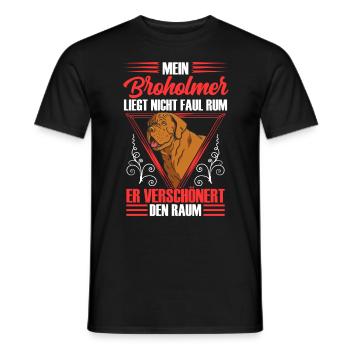 Broholmer n’est pas paresseux Broholmer - T-shirt homme - noir - Devant - AI Model Male 178 light (178cm)